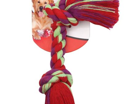 Mammoth Pet Products Cotton Blend Color Rope Bone Dog Toy Assorted 1ea 6 in, Mini Online now