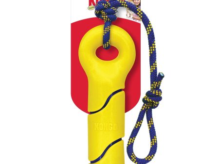 KONG Squeezz Tennis Buoy w Rope Dog Toy Yellow 1ea LG Online now