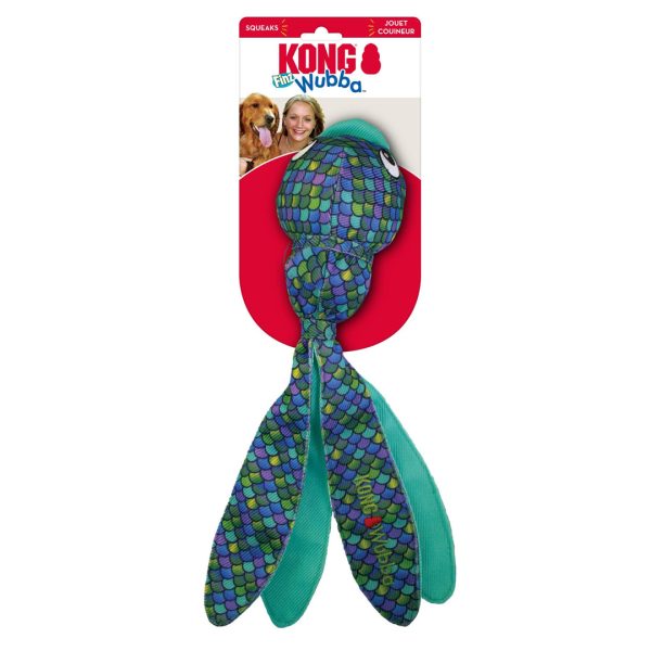 KONG Wubba Finz Dog Toy Blue 1ea XL Fashion