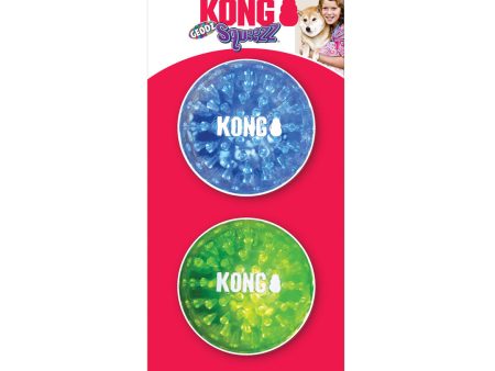 KONG Squeezz Geodz Squeaker Ball Dog Toy Assorted 1ea LG, 2 pk Online now