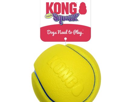 KONG Squeezz Tennis Ball Dog Toy 1ea MD Fashion