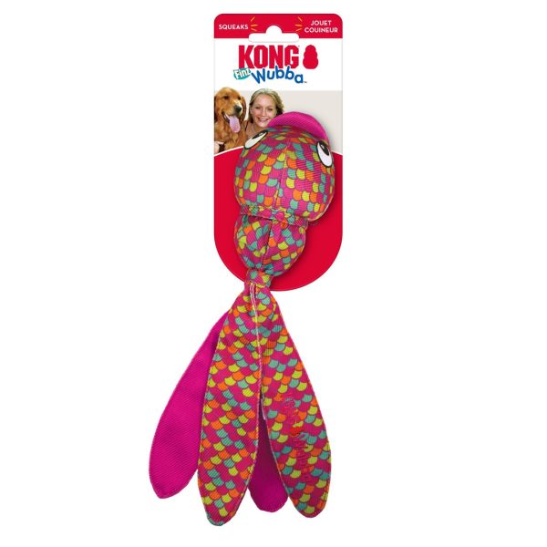 KONG Wubba Finz Dog Toy Pink 1ea SM Online now