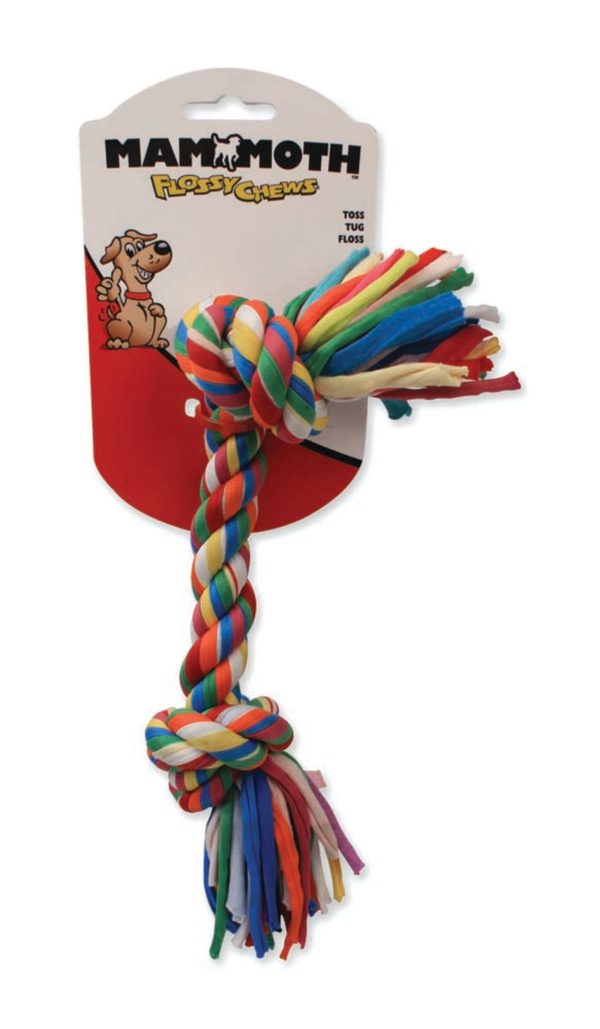 Mammoth Pet Products Cloth Dog Toy Rope Bone Assorted 1ea 12 in, MD For Cheap