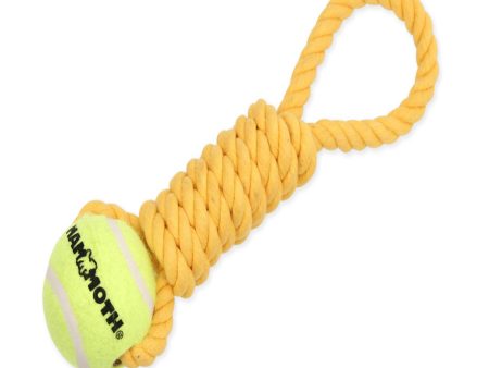 Mammoth Pet Products Twister Pull Tug w Ball Dog Toy Yellow 1ea MD, 12 in Cheap