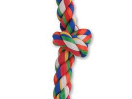 Mammoth Pet Products Cloth Dog Toy Rope 3 Knot Tug Multi-Color 1ea 20 in, MD Cheap