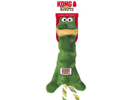 KONG Tugger Knots Frog Dog Toy Green 1ea MD LG Online