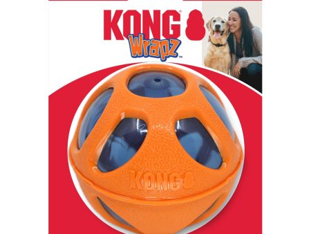 KONG Wrapz Dog Toy Ball Orange 1ea LG Online