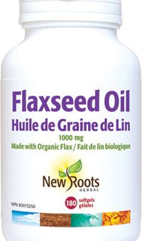 New Roots Herbal Flaxseed Oil 1000mg (180 Softgels) Fashion