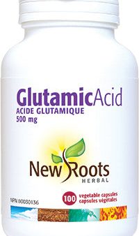 New Roots Herbal Glutamic Acid 500mg (100 Veg Caps) Online now