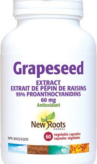 New Roots Herbal Grapeseed Extract 60mg (60 Veg Caps) For Cheap